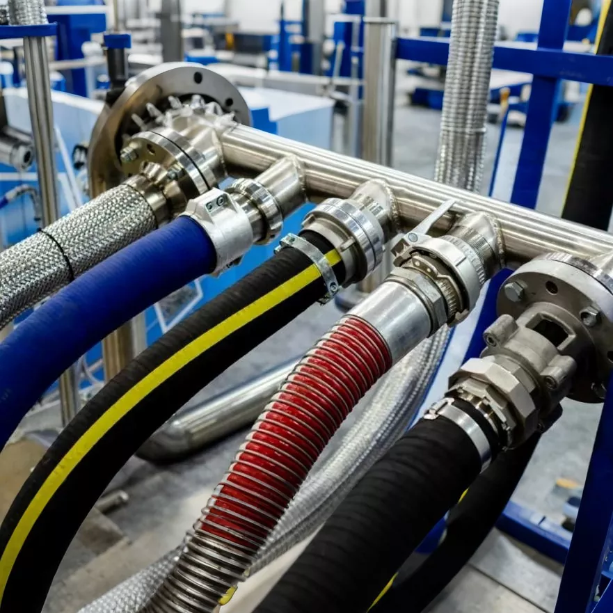ကြီးမားသော Diameter Chemical High Temperature Hose