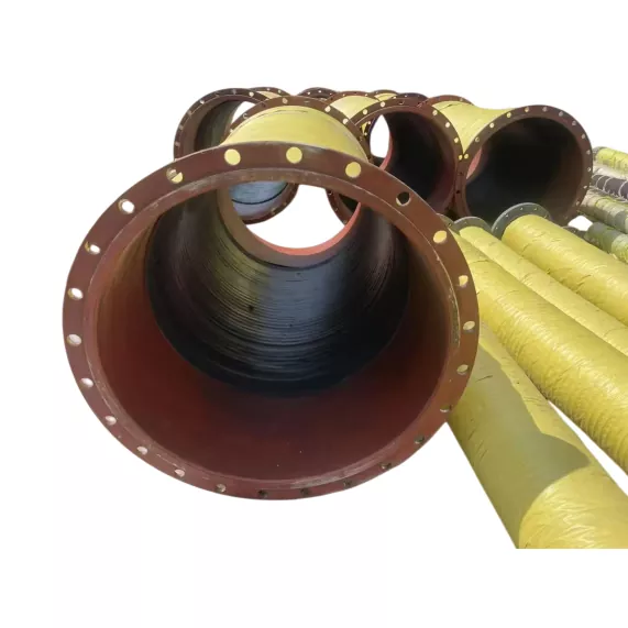 ကြီးမားသော Diameter Dredging Flanged Rubber Hose